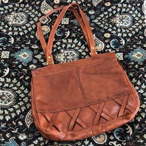 Genuine Brazilian Leather Handbag w/Suede Int.